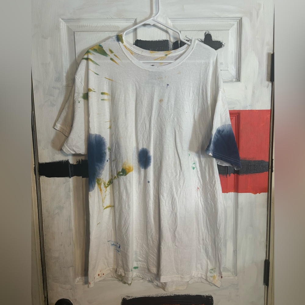 Hand dyed tiedye graphic preowned tshirt 2xlarge